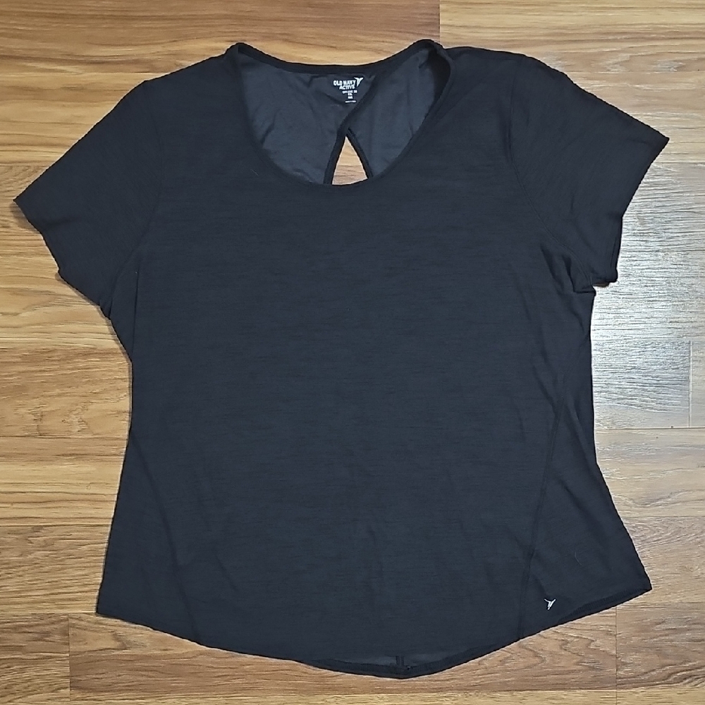 Old Navy Active Keyhole Back Charcoal Women's Tee